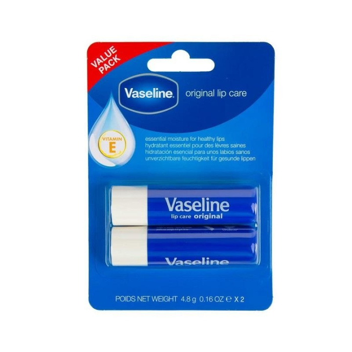 Vaseline Lip Care Original 2 x 4.8g i gruppen SKØNHED & HELSE / Makeup / Læber / Læbepomade hos TP E-commerce Nordic AB (C29045)