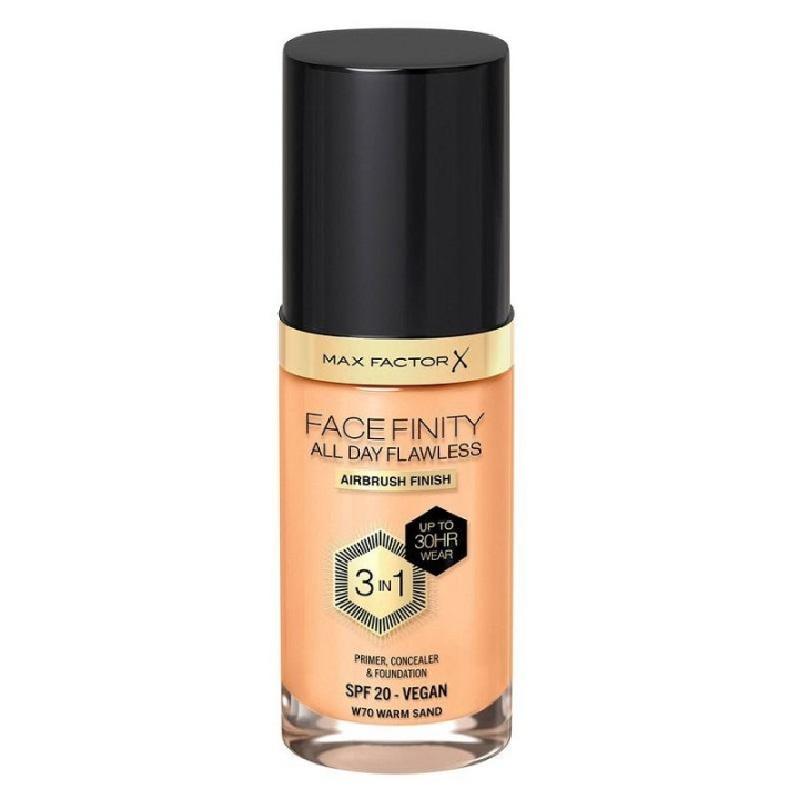 Max Factor Facefinity 3 In 1 Foundation 70 Warm Sand i gruppen SKØNHED & HELSE / Makeup / Makeup ansigt / Foundation hos TP E-commerce Nordic AB (C29087)