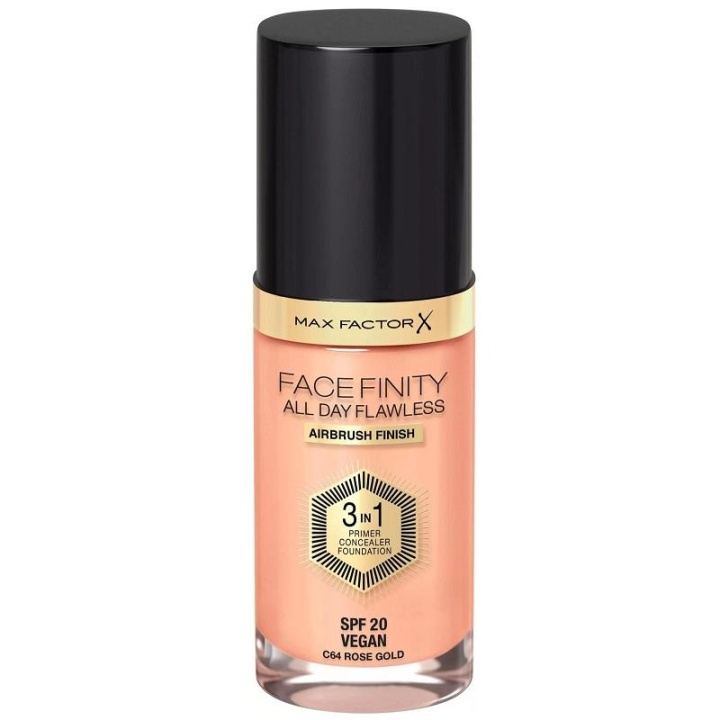 Max Factor Facefinity 3 In 1 Foundation 64 Rose Gold i gruppen SKØNHED & HELSE / Makeup / Makeup ansigt / Foundation hos TP E-commerce Nordic AB (C29094)