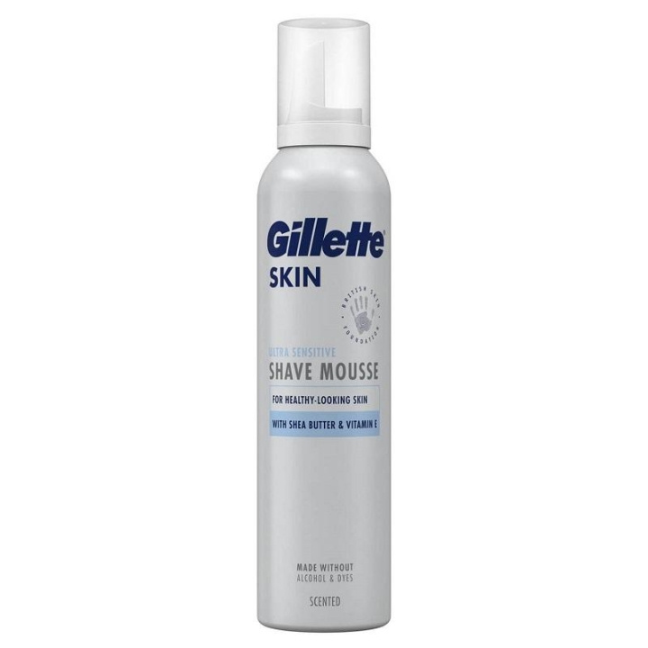 Gillette Skin Ultra Sensitive Shave Mousse 240ml i gruppen SKØNHED & HELSE / Hår og styling / Barbering og trimning / Barberskraber og tilbehør hos TP E-commerce Nordic AB (C29150)