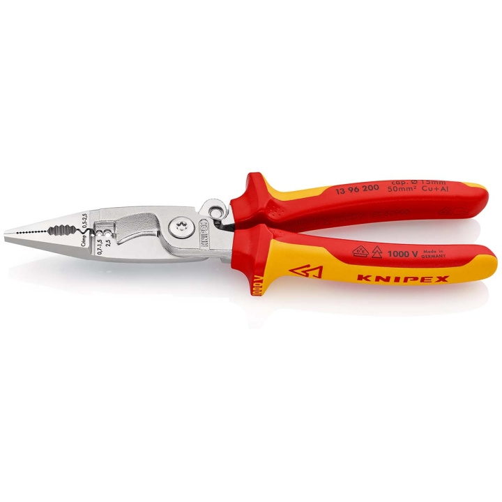 KNIPEX Kabeltang med afisoleringsværktøj VDE:0.7...1.5 mm² 200 mm i gruppen HJEM, HUS & HAVE / Værktøj / Øvrigt værktøjer og tilbehør hos TP E-commerce Nordic AB (C29260)