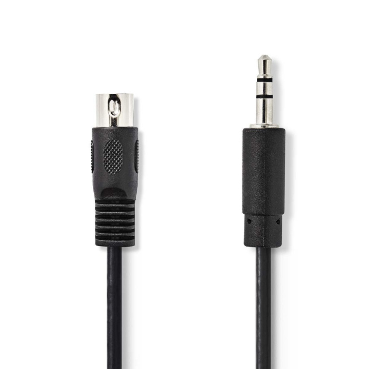 Nedis DIN Audio kabel | DIN 5-Pin Han | 3.5 mm Hanstik | Nikkelplateret | 2.00 m | Runde | PVC | Sort | Konvolut i gruppen HJEMMEELEKTRONIK / Kabler og adaptere / Højttalerkabler hos TP E-commerce Nordic AB (C29281)