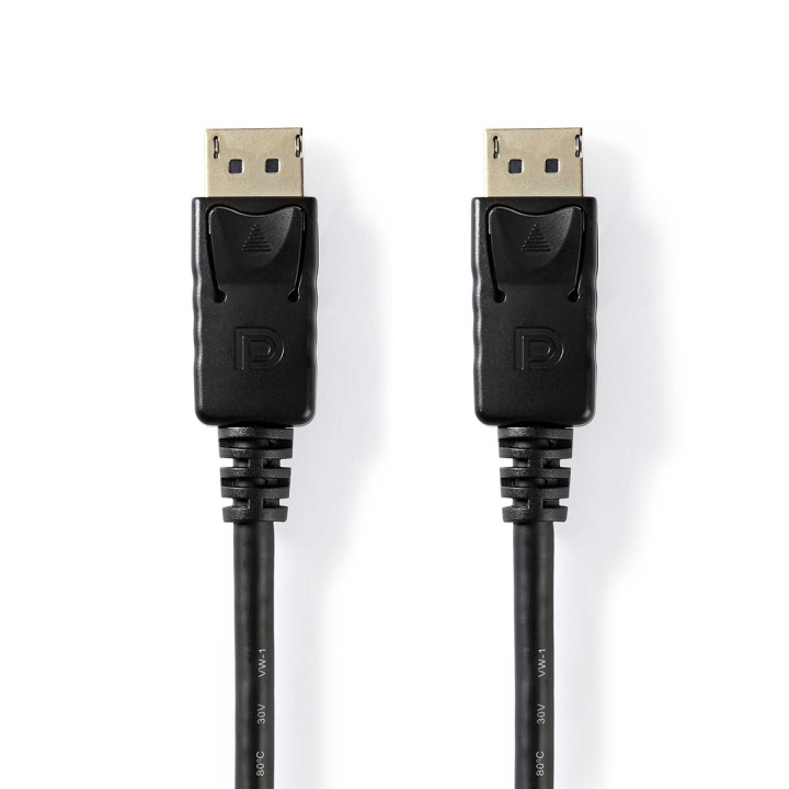 Nedis Displayport kabel | DisplayPort Han | DisplayPort Han | 4K@60Hz | Nikkelplateret | 2.00 m | Runde | PVC | Sort | Label i gruppen COMPUTERTILBEHØR / Kabler og adaptere / DisplayPort / Kabler hos TP E-commerce Nordic AB (C29304)