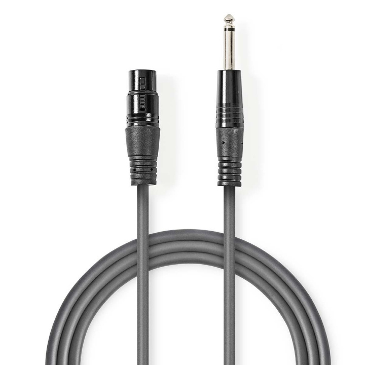 Nedis Ubalanceret Lydkabel | XLR 3-Pin Hun | 6.35 mm Hanstik | Nikkelplateret | 10.0 m | Runde | PVC | Mørkegrå | Gaveæske i gruppen HJEMMEELEKTRONIK / Kabler og adaptere / Audio Analog / Adaptere hos TP E-commerce Nordic AB (C29404)