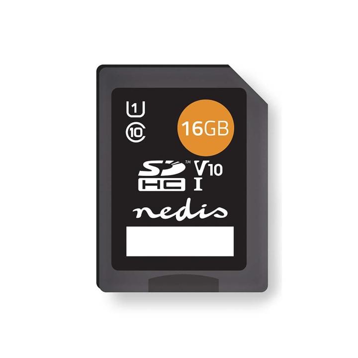 Nedis Hukommelseskort | SDHC | 16 GB | Skrivehastighed: 80 MB/s | Læs hastighed: 45 MB/s | UHS-I i gruppen HJEMMEELEKTRONIK / Lagringsmedier / Hukommelseskort / SD/SDHC/SDXC hos TP E-commerce Nordic AB (C29474)
