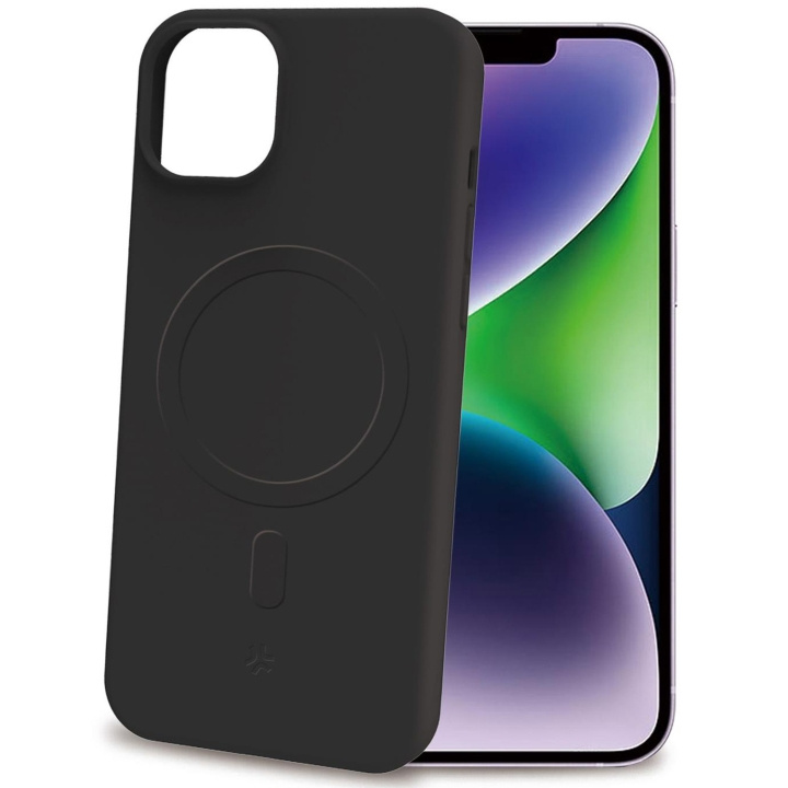 Celly Cromomag Soft rubber case MagSafe iPhone 15 Plus Svart i gruppen SMARTPHONES & TABLETS / Mobil Beskyttelse / Apple / iPhone 15 hos TP E-commerce Nordic AB (C29516)