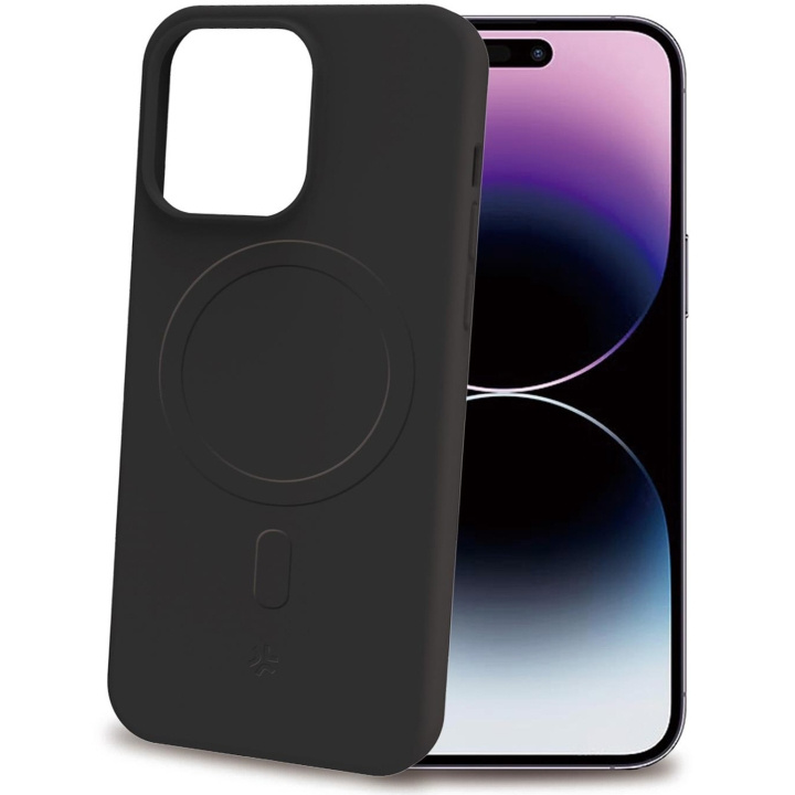 Celly Cromomag Soft rubber case MagSafe iPhone 15 Pro Max Svart i gruppen SMARTPHONES & TABLETS / Mobil Beskyttelse / Apple / iPhone 15 hos TP E-commerce Nordic AB (C29517)