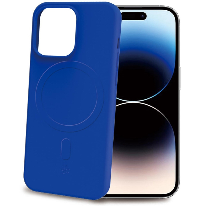 Celly Cromomag Soft rubber case MagSafe iPhone 15 Pro Blå i gruppen SMARTPHONES & TABLETS / Mobil Beskyttelse / Apple / iPhone 15 hos TP E-commerce Nordic AB (C29519)