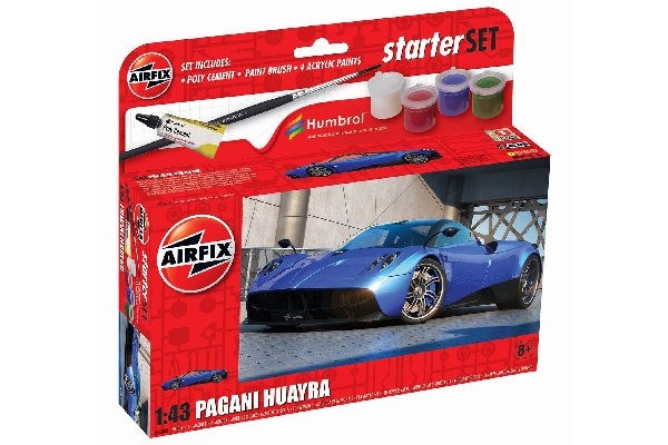 AIRFIX Small Starter Set 1:43 Pagani Huayra, new i gruppen SPORT, FRITID & HOBBY / Hobby / Plastik modeller / Biler hos TP E-commerce Nordic AB (C29544)