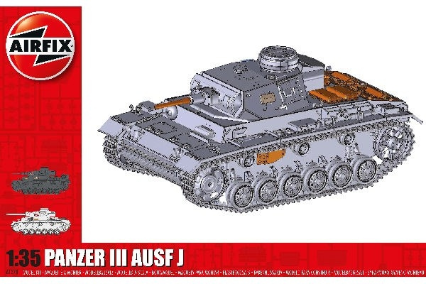 AIRFIX Panzer III AUSF J i gruppen SPORT, FRITID & HOBBY / Hobby / Plastik modeller / Militære køretøjer (land) hos TP E-commerce Nordic AB (C29569)