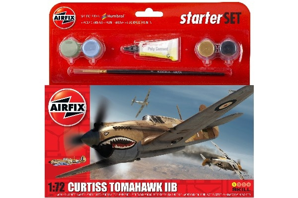 AIRFIX Curtiss Tomahawk IIB, 1:72 hanging gift set i gruppen SPORT, FRITID & HOBBY / Hobby / Plastik modeller / Fly & Helikoptere hos TP E-commerce Nordic AB (C29594)