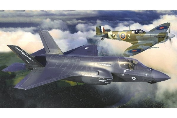 AIRFIX \'Then and Now\' Spitfire Mk.Vc & F-35B Lightning II i gruppen SPORT, FRITID & HOBBY / Hobby / Plastik modeller / Fly & Helikoptere hos TP E-commerce Nordic AB (C29616)