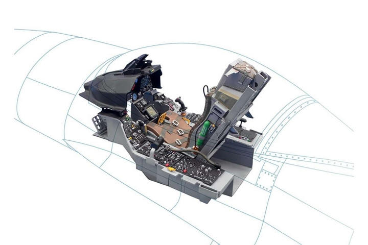 ITALERI 1:48 F-16 Cockpit i gruppen SPORT, FRITID & HOBBY / Hobby / Plastik modeller / Fly & Helikoptere hos TP E-commerce Nordic AB (C29828)