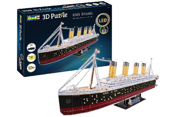 Revell 3D Puzzle RMS Titanic LED i gruppen SPORT, FRITID & HOBBY / Hobby / Plastik modeller / Diverse hos TP E-commerce Nordic AB (C29843)