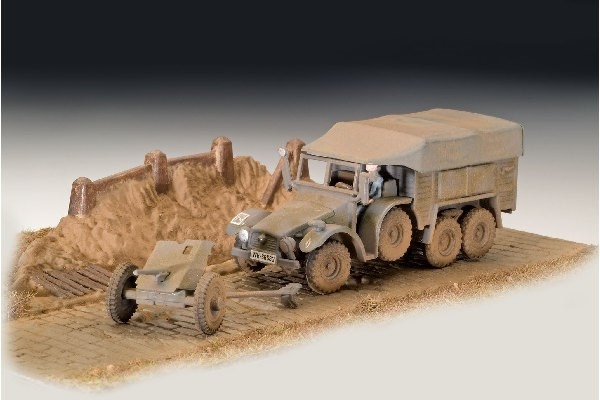 Revell Krupp Protze KFZ 69 with 3,7cm Pak 1:76 i gruppen SPORT, FRITID & HOBBY / Hobby / Plastik modeller / Biler hos TP E-commerce Nordic AB (C29896)