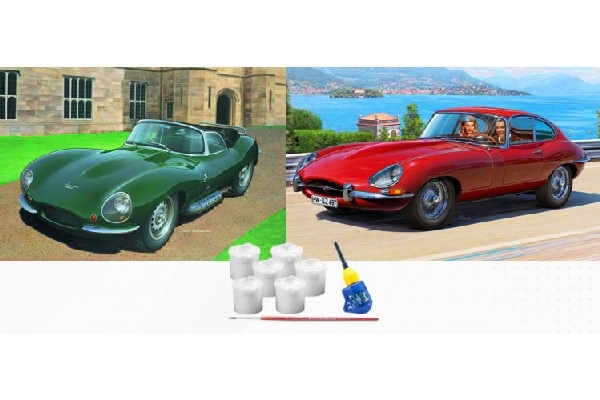 Revell Gift Set Jaguar 100th Anniversary i gruppen SPORT, FRITID & HOBBY / Hobby / Plastik modeller / Biler hos TP E-commerce Nordic AB (C29943)