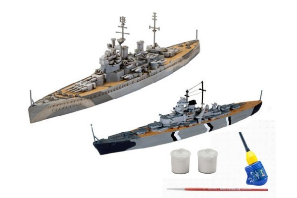 Revell First Diorama Set - Bismarck Battle i gruppen SPORT, FRITID & HOBBY / Hobby / Plastik modeller / Skib hos TP E-commerce Nordic AB (C29944)