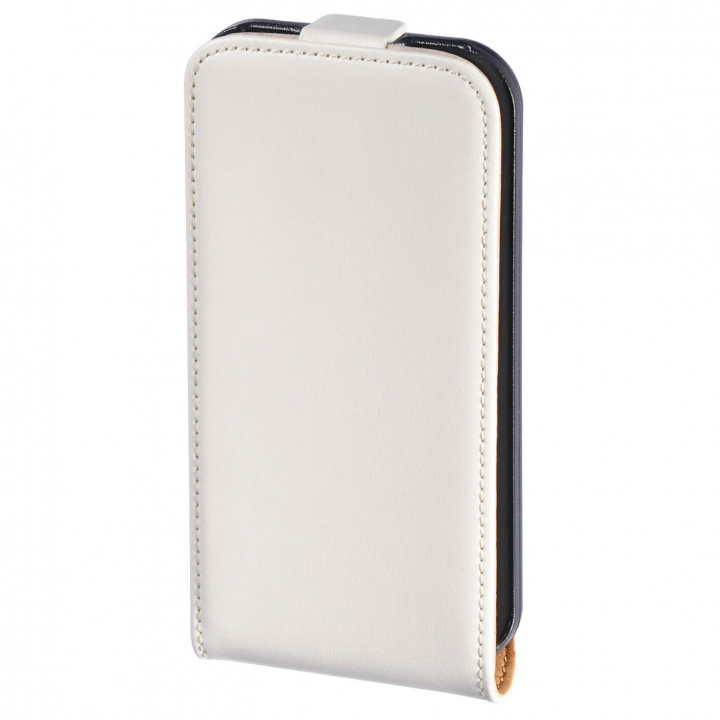 HAMA Mobiltaske iPhone 4/4s Flip-Front Hvid Læder i gruppen SMARTPHONES & TABLETS / Mobil Beskyttelse / Apple / iPhone 4/4S / Cover hos TP E-commerce Nordic AB (C30189)