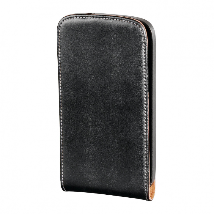 Hama Mobilväska HTC Salsa flip-front svart läder i gruppen SMARTPHONES & TABLETS / Mobil Beskyttelse / Andre modeller hos TP E-commerce Nordic AB (C30194)