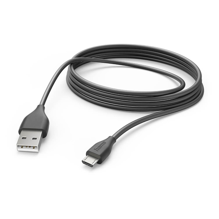 Hama Charging Cable USB-A to Micro-USB Black 3.0m i gruppen SMARTPHONES & TABLETS / Opladere og kabler / Kabler / Kabler microUSB hos TP E-commerce Nordic AB (C30218)