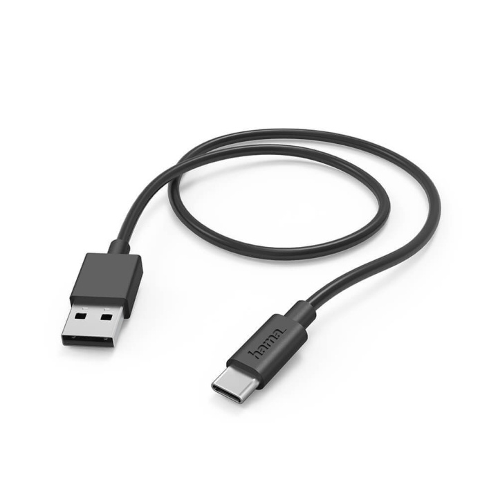 Hama Ladekabel USB-A till USB-C Sort 1,0m i gruppen SMARTPHONES & TABLETS / Opladere og kabler / Kabler / Kabler Type C hos TP E-commerce Nordic AB (C30219)