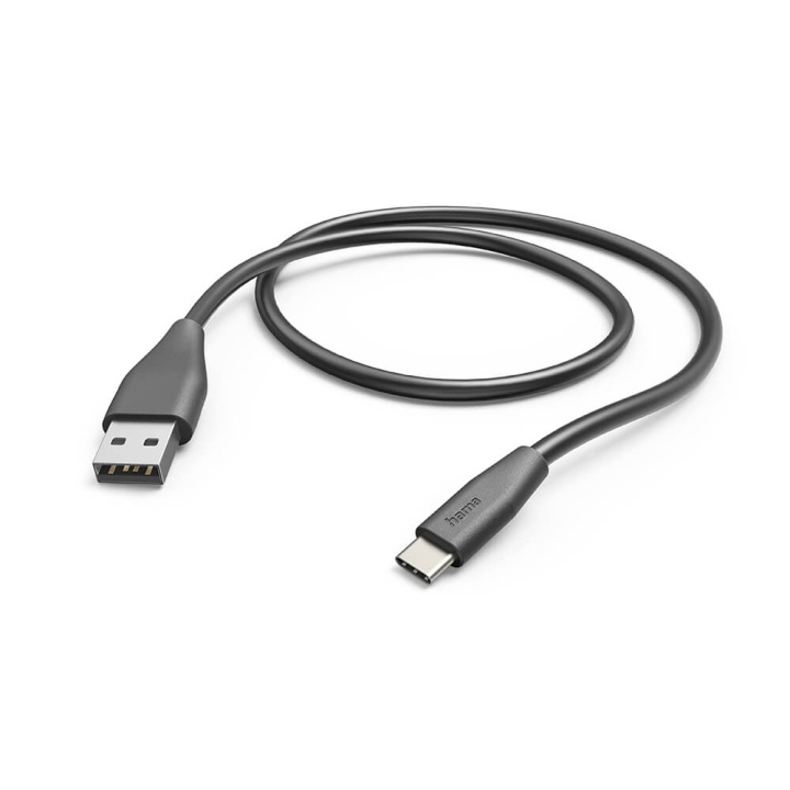 Hama Ladekabel USB-A till USB-C Sort 1,5m i gruppen SMARTPHONES & TABLETS / Opladere og kabler / Kabler / Kabler Type C hos TP E-commerce Nordic AB (C30220)