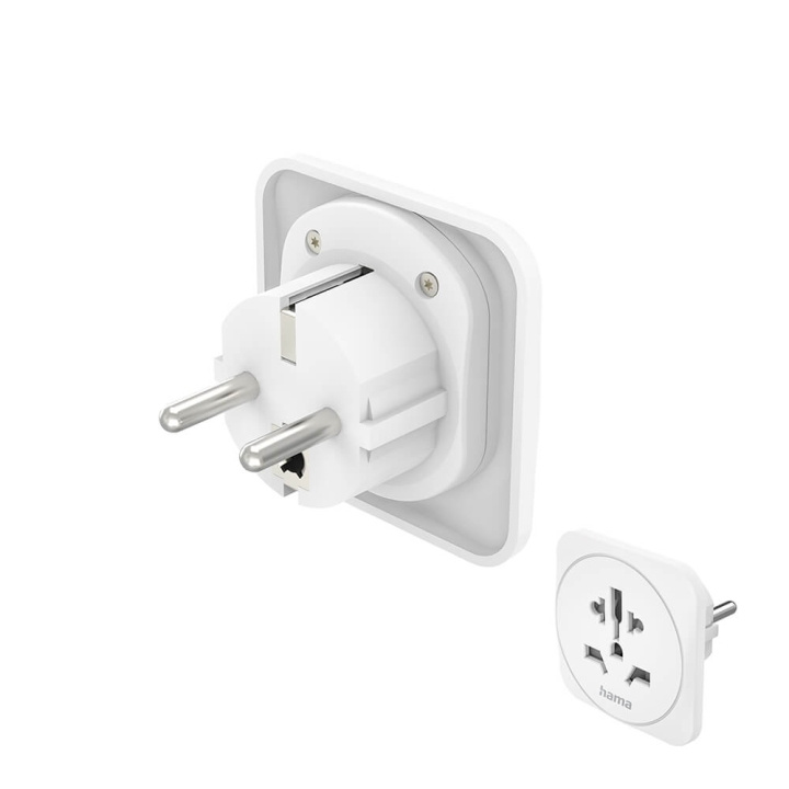 Hama Rejseadapter Type E/F Universal World-EU Hvid i gruppen HJEM, HUS & HAVE / Elektricitet & Belysning / Rejseadaptere hos TP E-commerce Nordic AB (C30235)