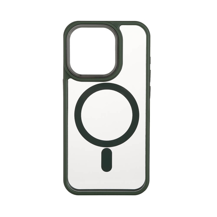 ONSALA Phone Case Bumper MagSeries Green & Clear - iPhone 15 Pro i gruppen SMARTPHONES & TABLETS / Mobil Beskyttelse / Apple / iPhone 15 hos TP E-commerce Nordic AB (C30289)