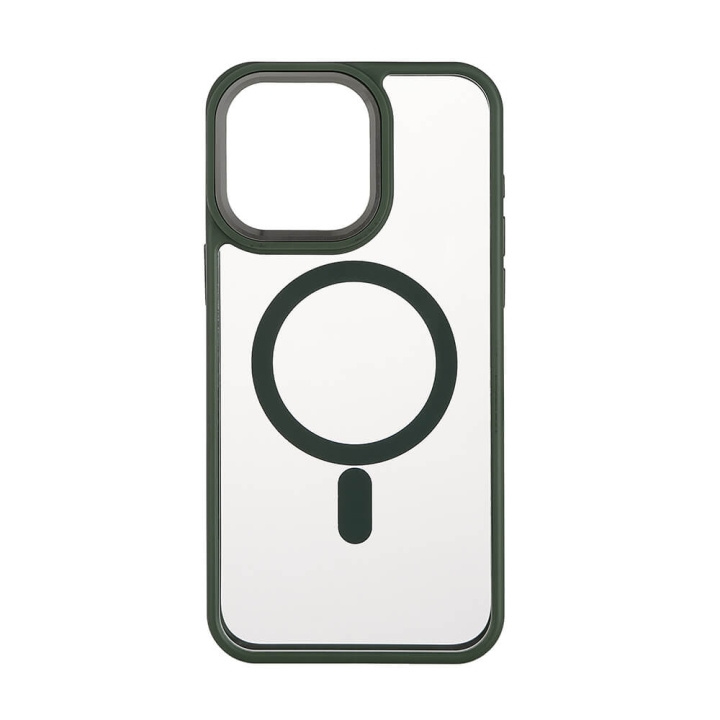Onsala Mobilcover Bumper MagSeries Green & Clear - iPhone 15 Pro Max i gruppen SMARTPHONES & TABLETS / Mobil Beskyttelse / Apple / iPhone 15 hos TP E-commerce Nordic AB (C30290)