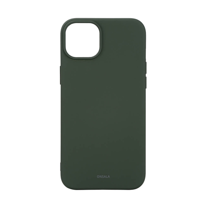 ONSALA Back Sil Touch Recycled MagSerie iPhone 15 Plus Olive Green i gruppen SMARTPHONES & TABLETS / Mobil Beskyttelse / Apple / iPhone 15 hos TP E-commerce Nordic AB (C30372)
