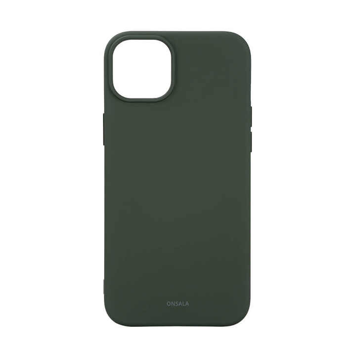 Onsala Back Sil Touch Recycled MagSerie iPhone 15 Plus Olive Green i gruppen SMARTPHONES & TABLETS / Mobil Beskyttelse / Apple / iPhone 15 hos TP E-commerce Nordic AB (C30372)