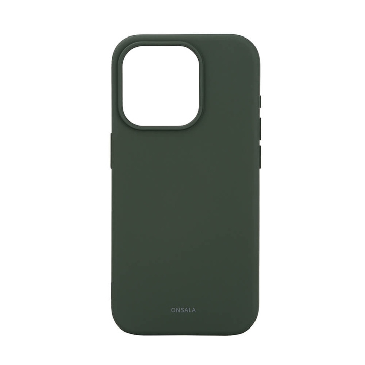 Onsala Back Sil Touch Recycled MagSerie iPhone 15 Pro Olive Green i gruppen SMARTPHONES & TABLETS / Mobil Beskyttelse / Apple / iPhone 15 hos TP E-commerce Nordic AB (C30373)