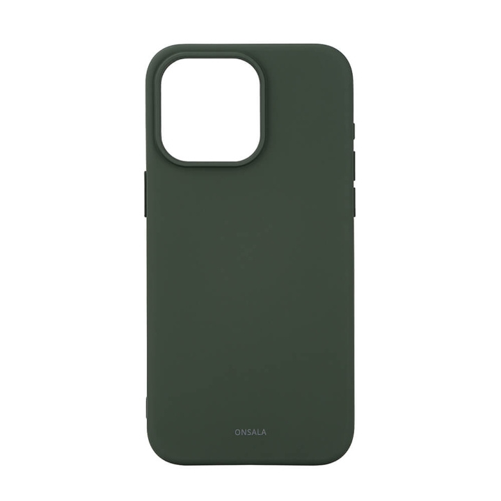 Onsala Mobilcover Silikonefølelse MagSeries Olivengrøn - iPhone 15 Pro Max i gruppen SMARTPHONES & TABLETS / Mobil Beskyttelse / Apple / iPhone 15 hos TP E-commerce Nordic AB (C30374)