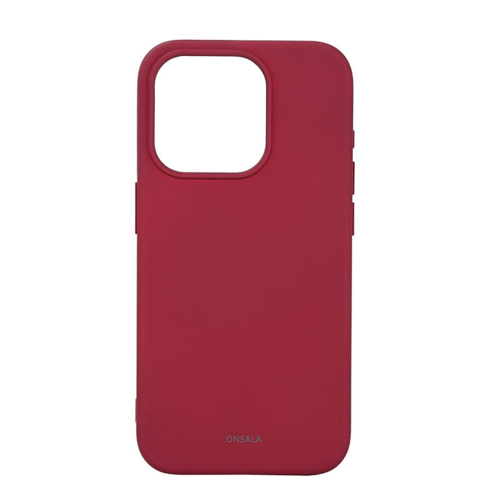 Onsala Mobilcover Silikonefølelse MagSeries Vinrød - iPhone 15 Pro i gruppen SMARTPHONES & TABLETS / Mobil Beskyttelse / Apple / iPhone 15 hos TP E-commerce Nordic AB (C30385)