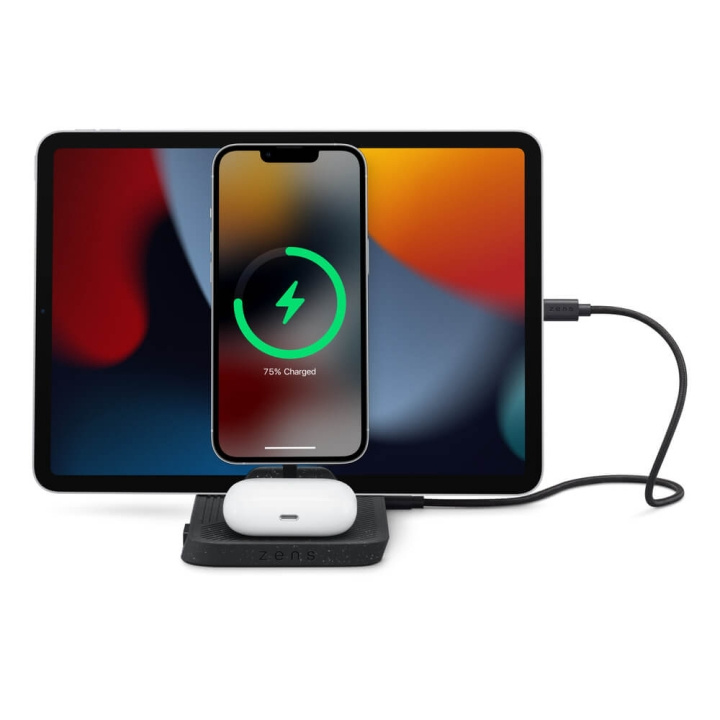 Zens Charging Station Modular 3in1 i gruppen SMARTPHONES & TABLETS / Opladere og kabler / Trådløs Qi oplader hos TP E-commerce Nordic AB (C30388)