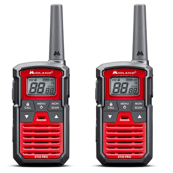 Midland Walkie Talkie XT10 Pro Black/Red i gruppen SPORT, FRITID & HOBBY / Friluftsliv / Walkie talkie hos TP E-commerce Nordic AB (C30402)