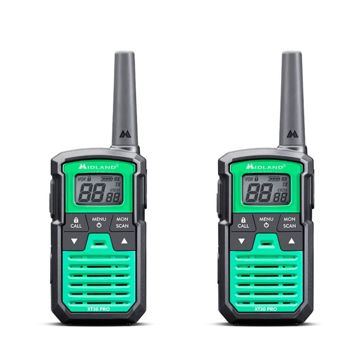Midland Walkie Talkie XT30 Pro Sort/Grøn i gruppen SPORT, FRITID & HOBBY / Friluftsliv / Walkie talkie hos TP E-commerce Nordic AB (C30403)