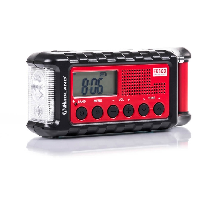 Midland Nødradio ER300 Sort/Rød i gruppen HJEMMEELEKTRONIK / Lyd & billede / Hjemmebiograf, HiFi & Bærbar / Radio og vækkeure / Radio hos TP E-commerce Nordic AB (C30406)