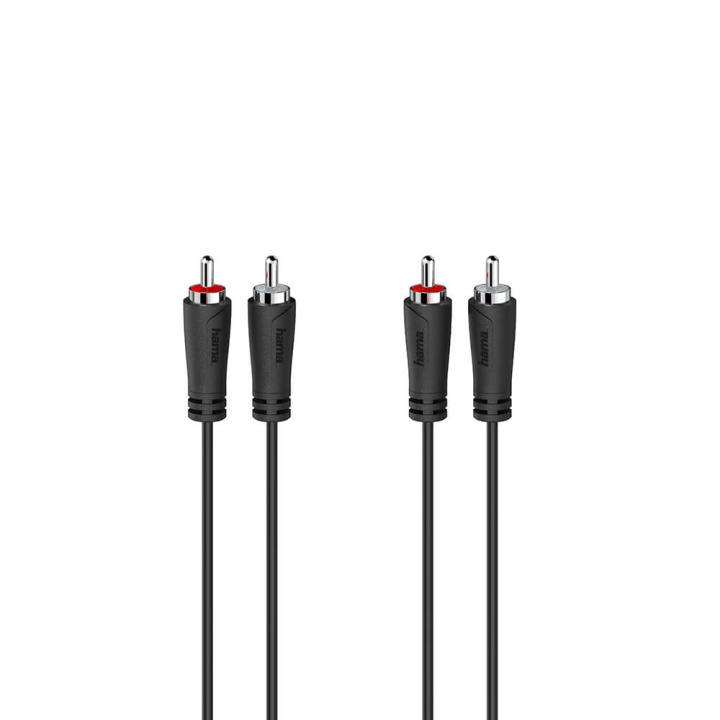 HAMA Cable Audio 2 RCA Plugs - 2 RCA Plugs 0.5m i gruppen HJEMMEELEKTRONIK / Kabler og adaptere / RCA / Kabler hos TP E-commerce Nordic AB (C30418)