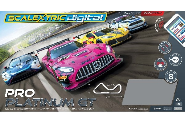 Scalextric ARC PRO - Pro Platinum 1:32 i gruppen LEGETØJ, BØRN & BABY / Radiostyrede / Bilbaner / Baner hos TP E-commerce Nordic AB (C30490)