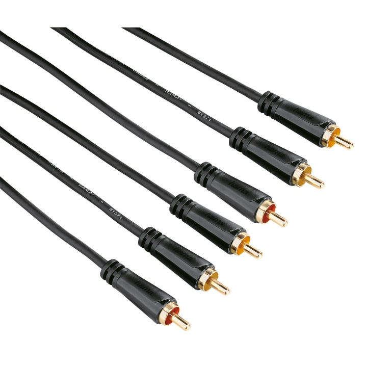 Hama Kabel Video 3xRCA-3xRCA Guld Svart 3m i gruppen HJEMMEELEKTRONIK / Kabler og adaptere / RCA / Kabler hos TP E-commerce Nordic AB (C30880)