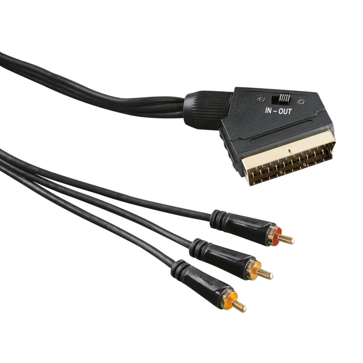 Hama Kabel Video Scart-3xRCA Guld Svart 1.5m i gruppen HJEMMEELEKTRONIK / Kabler og adaptere / Scart hos TP E-commerce Nordic AB (C30881)