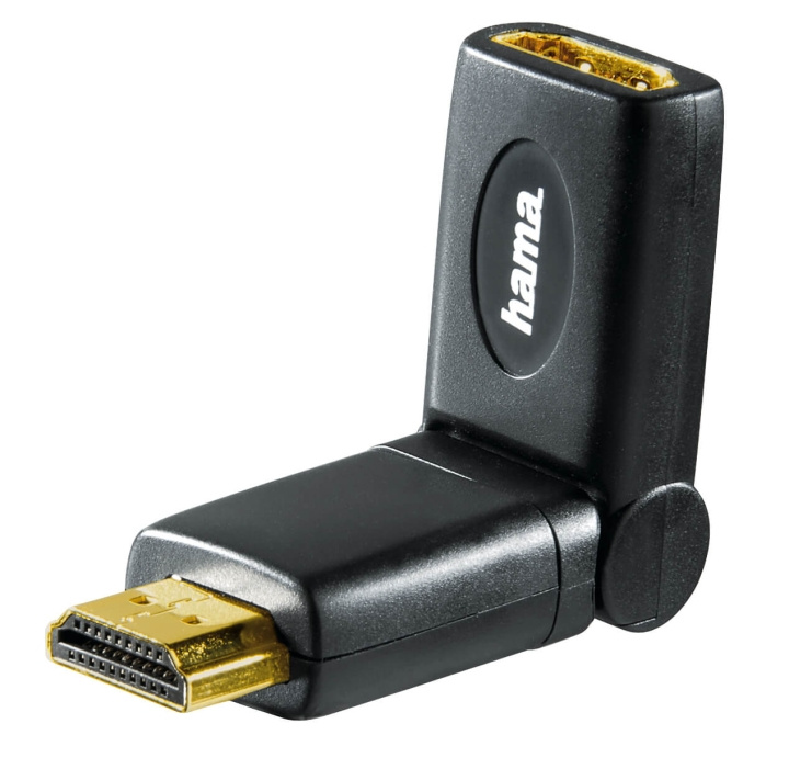 HAMA HDMI Adapter Han-Hun Rotation Sort Guldbelagt TL i gruppen HJEMMEELEKTRONIK / Kabler og adaptere / HDMI / Adaptere hos TP E-commerce Nordic AB (C30889)