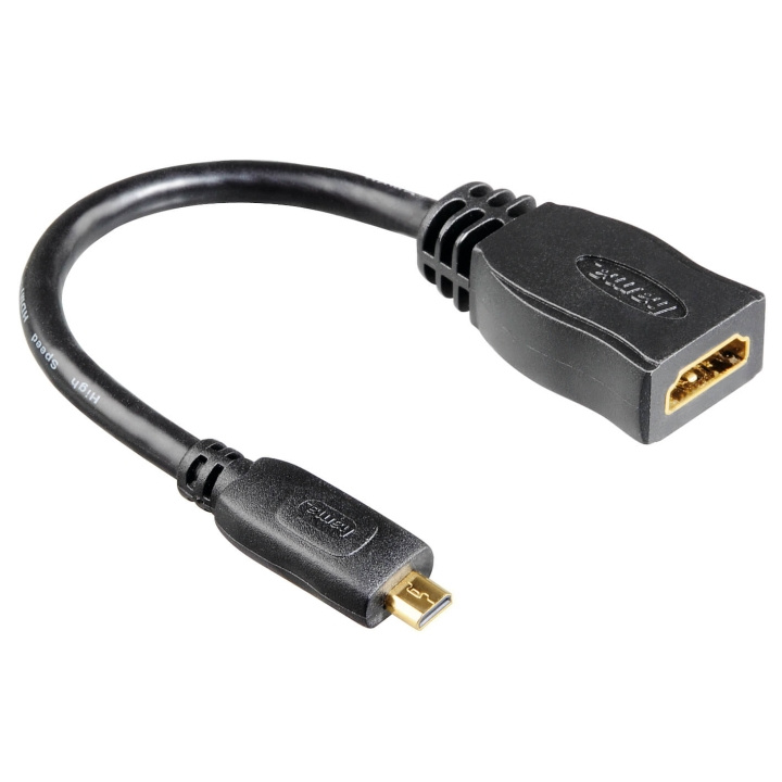 Hama Adapter HDMI Micro D-HDMI Hane-Hona Guld Svart i gruppen HJEMMEELEKTRONIK / Kabler og adaptere / HDMI / Adaptere hos TP E-commerce Nordic AB (C30890)