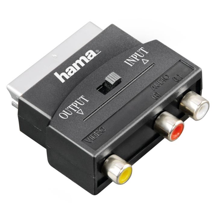 Hama Adapter 3xRCA-Scart Hona-Hane I/O Svart i gruppen HJEMMEELEKTRONIK / Kabler og adaptere / RCA / Adaptere hos TP E-commerce Nordic AB (C30891)