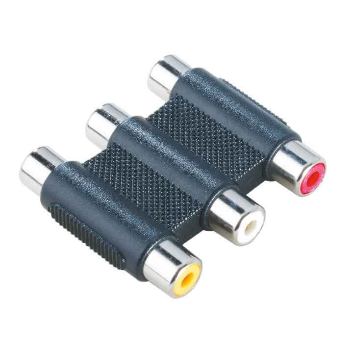 Hama Adapter 3RCA-3RCA Hona-Hona Svart i gruppen HJEMMEELEKTRONIK / Kabler og adaptere / RCA / Adaptere hos TP E-commerce Nordic AB (C30893)