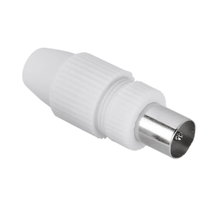 Hama Adapter Antenn Avskärmad Koax Hane Vit i gruppen HJEMMEELEKTRONIK / Kabler og adaptere / Antennekabler og tilbehør / Tilbehør hos TP E-commerce Nordic AB (C30904)