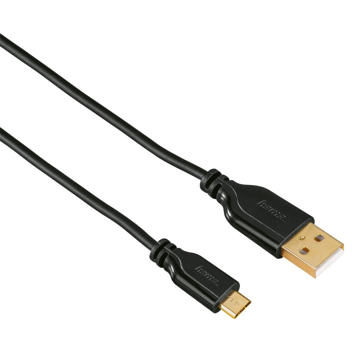HAMA USB 2.0 Kabel MicroUSB (B) 0,75m Sort Flexi-Slim TL i gruppen COMPUTERTILBEHØR / Kabler og adaptere / USB / Micro-USB / Kabler hos TP E-commerce Nordic AB (C30919)