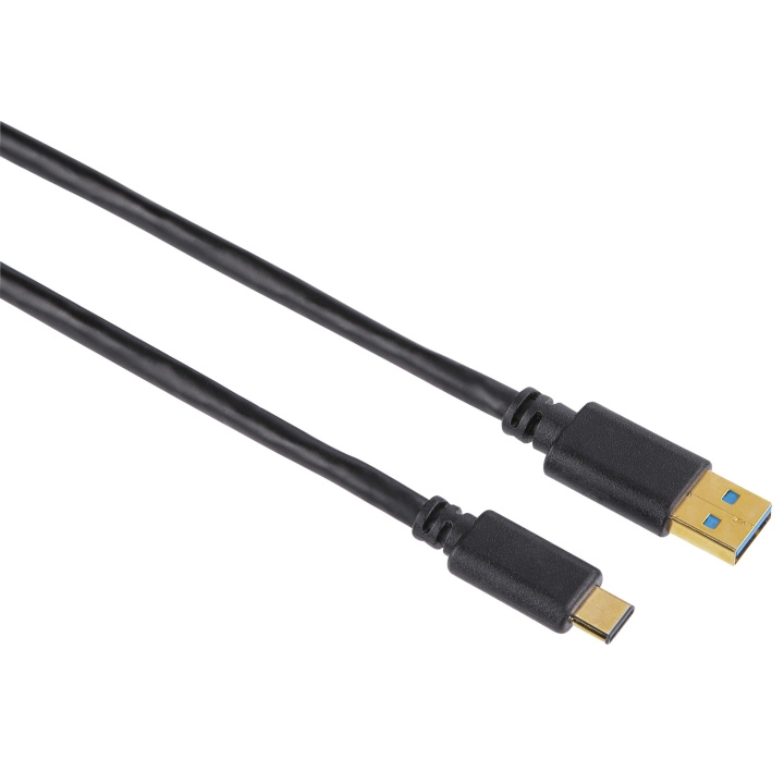 Hama Kabel USB-C-USB-A 3.1 Hane-Hane Guld Svart 1.8m i gruppen COMPUTERTILBEHØR / Kabler og adaptere / USB / USB-C hos TP E-commerce Nordic AB (C30922)