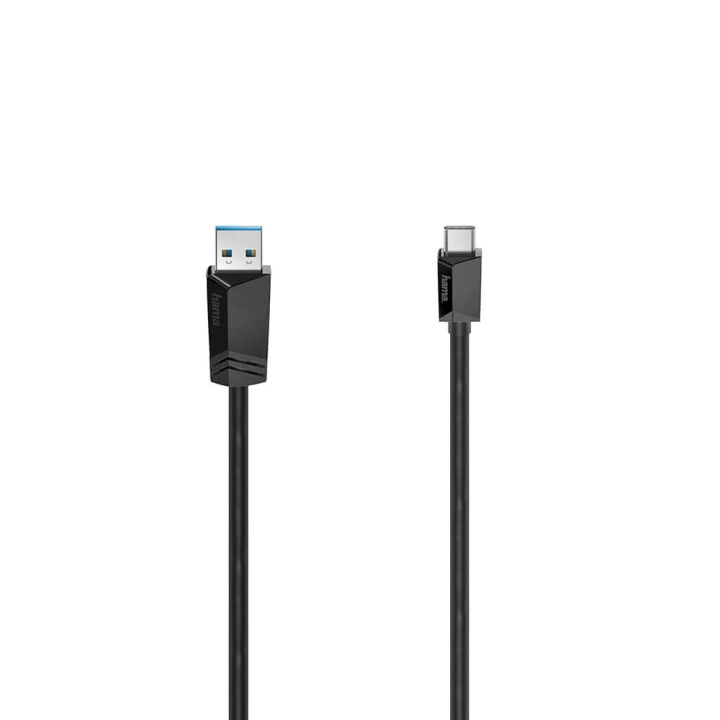 Hama Kabel USB-C - USB-A USB 3.2 5 Gbit/s 0.75m Sort i gruppen COMPUTERTILBEHØR / Kabler og adaptere / USB / USB-C hos TP E-commerce Nordic AB (C30972)